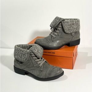 Rocket Dog Taylor Heirloom Fold Down Sweater Cuff Combat Style Ankle Boots